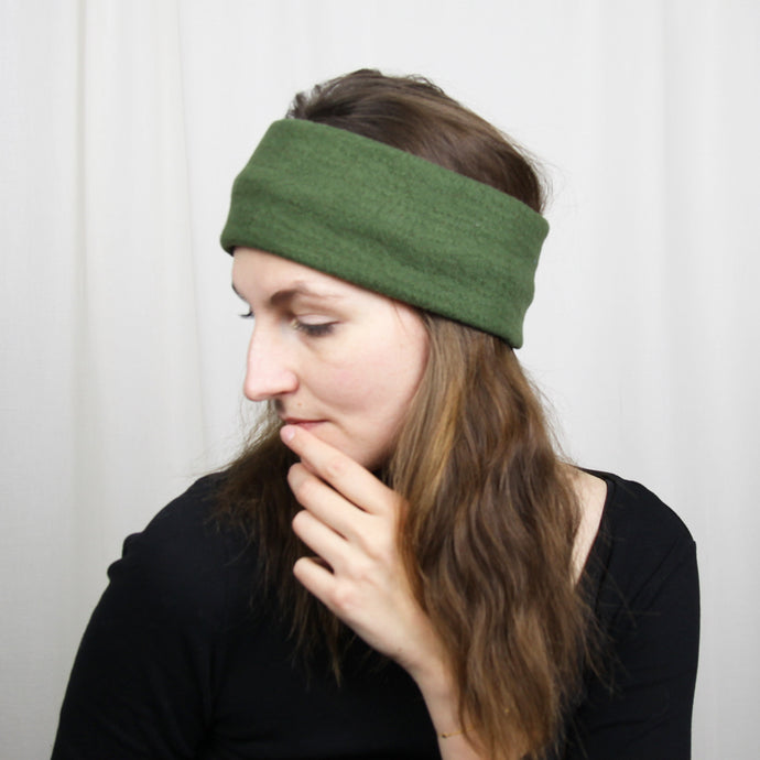 Nachhaltiges Stirnband in Wald Grün